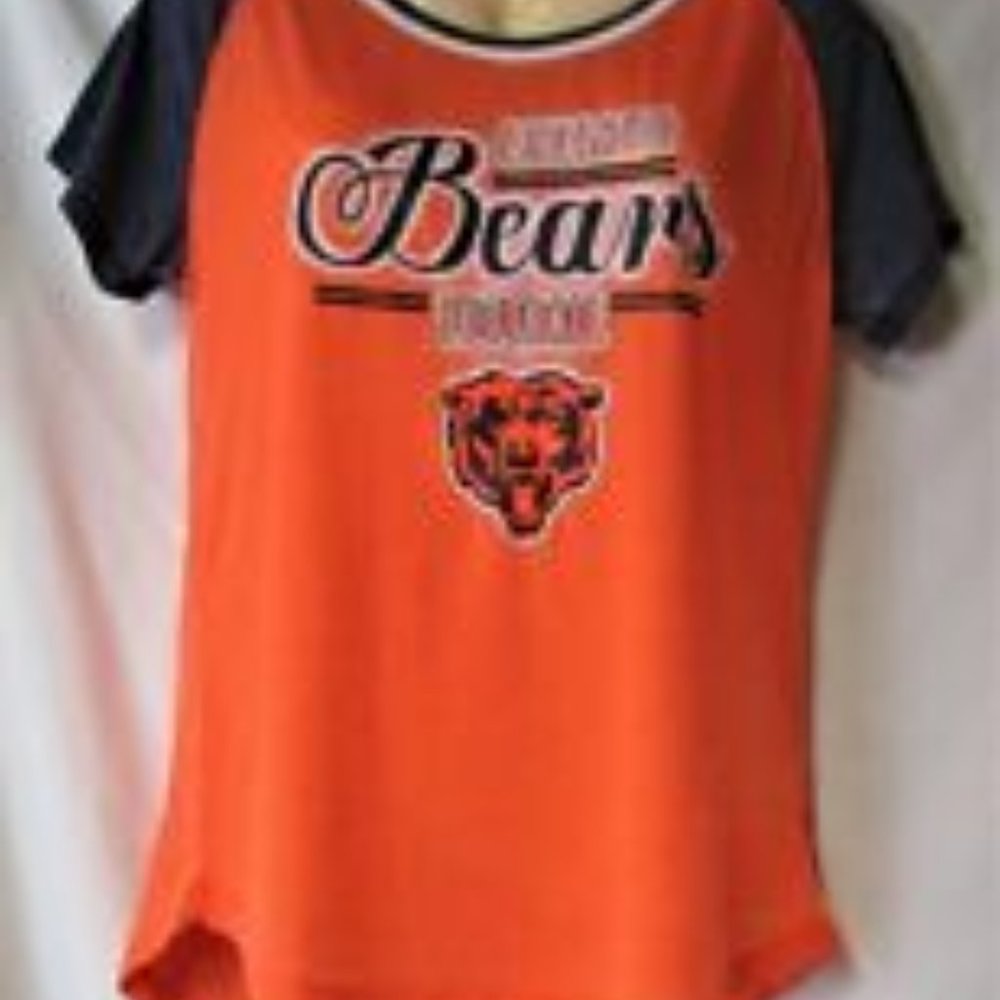 Junior's Chicago Bears Orange T Shirt Size Large NFL
